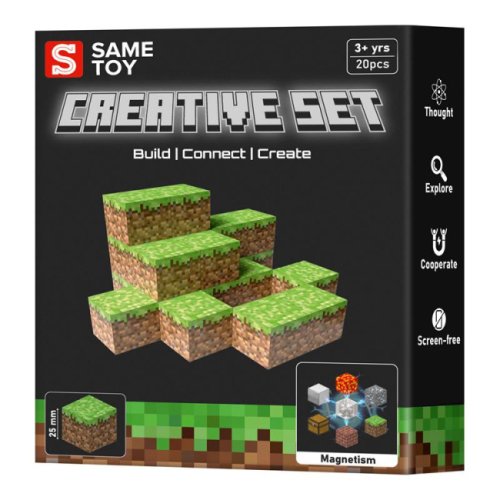 Магнитный конструктор Same Toy Creative Set Grass 20 деталей MCRAFT-2002-SM