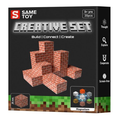 Магнитный конструктор Same Toy Creative Set Brick 20 деталей MCRAFT-4520-SM