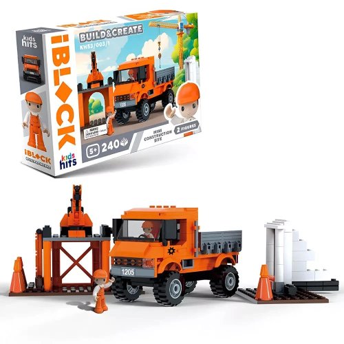 Конструктор Kids Hits IBlock Junior Стройплощадка, 240 деталей KH53/003/1