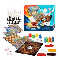 Набор настольных игр 4FUN Game Club Игра 12 поединков ( поля, фишки, карты, шахматы, кубик) 92918