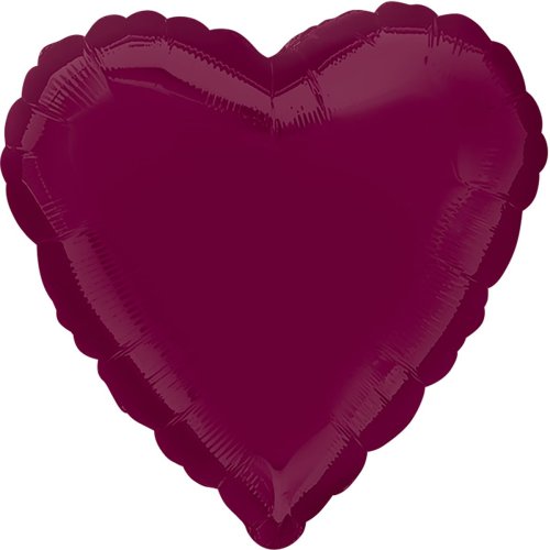 Фольгированные шары без рисунка сердце 19" пастель berry