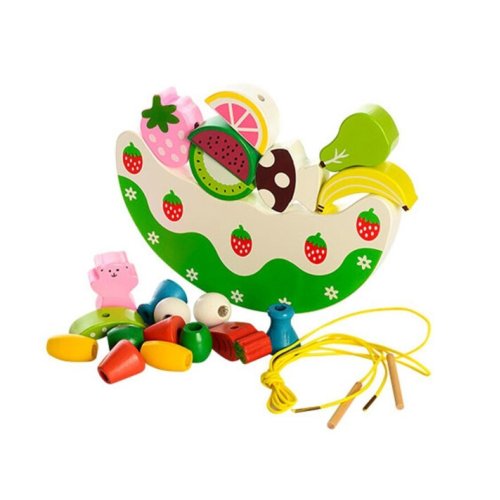 Деревянная игрушка Балансир + шнуровка ББ (MD1029)