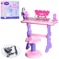 Детский синтезатор Xin Le Toys на ножках, 37 клавиш, стульчик, микрофон 6618