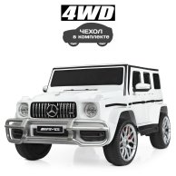 Джип M 4259EBLR-1  2,4G, 4мот45W, 2аккум12V7AH, музыка, свет, USB, EVA, кожа, белый