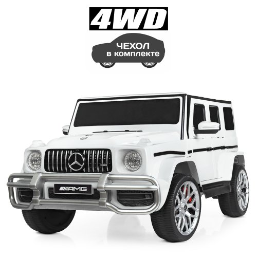 Джип M 4259EBLR-1  2,4G, 4мот45W, 2аккум12V7AH, музыка, свет, USB, EVA, кожа, белый