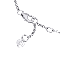 Серебряный браслет на цепочке UmaUmi Магнолия 925 с фианитом 419583309611