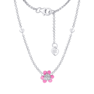 Серебряное колье UmaUmi Магнолия 925 с фианитом 719583300611