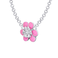 Серебряное колье UmaUmi Магнолия 925 с фианитом 719583300611