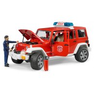 Машинка Bruder Пожарный Джип Jeep Wrangler Unlimited Rubicon с фигуркой 02528