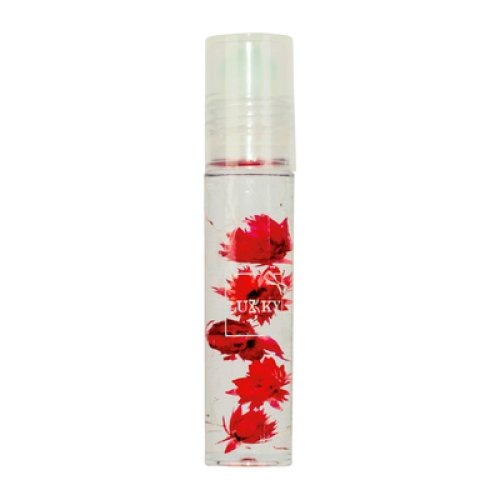 Масло-блеск для губ Lukky Aqua Fleur в ролике с красными цветами T22005
