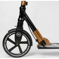 Самокат алюминиевый "Best Scooter"  колеса PU, ФАРА, зажим руля, d переднего колеса 230мм 14268