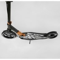Самокат алюминиевый "Best Scooter"  колеса PU, ФАРА, зажим руля, d переднего колеса 230мм 14268