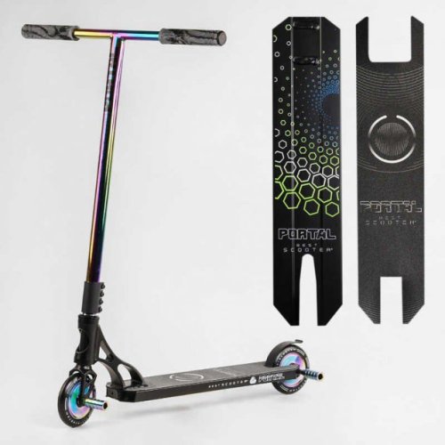 Самокат трюковый PL-51588 Best Scooter "Portal" HIC-система, ПЕГИ, алюминиевый диск и дека