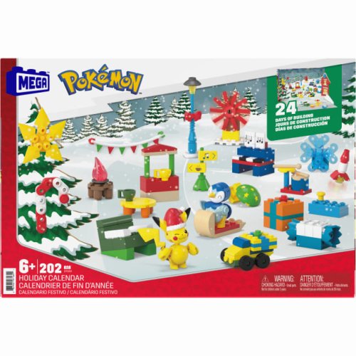 Адвент-календарь Mega Construx Pokemon Зимние приключения Покемонов, 24 окошка GYG99