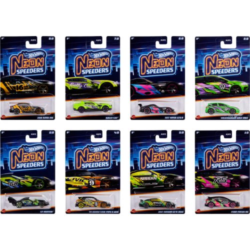 Тематическая машинка Mattel Неоновые гоночные Hot Wheels в ассортименте HLH72