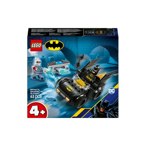 Конструктор Lego DC Super Heroes Бэтмен и Бэтмобиль против мистера Фриза, 63 детали 76301