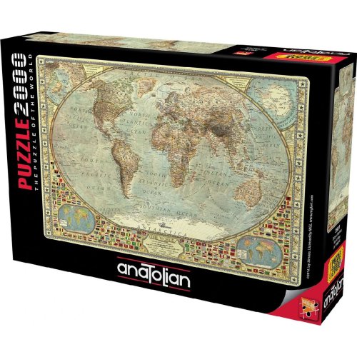 Пазлы Anatolian 2000 элементов "Карта Мира" (3935)