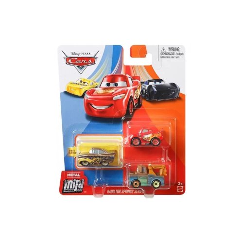 Набор Disney Cars из 3 металлических мини-гонщиков Тачки GKG01