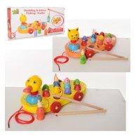 Деревянная игрушка Рыбалка животное на колесах (MD2164)