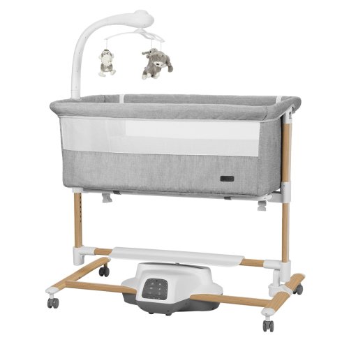 Детская приставная кроватка-качалка Carrello Bloom CRL-10304 Anchor Grey Wooden