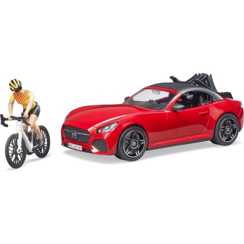 Игровой набор Bruder Машина Roadster с велосипедом и фигуркой 03485