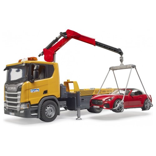 Игровой набор Bruder Эвакуатор Scania Super 560R и автомобиль Roadster 03552