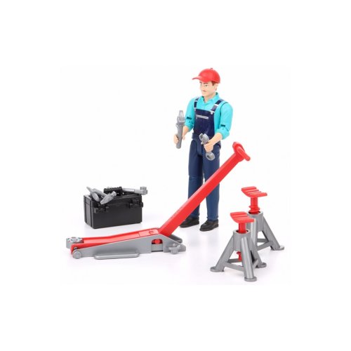 Игровая фигурка Bruder Автомеханик с инструментами, 11 см 62100
