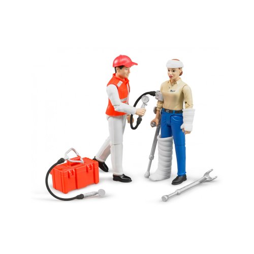 Игровой набор Bruder Фигурки пациентки и врача с аксессуарами 62710