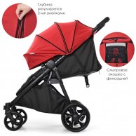 Коляска детская ME 1032L ESCAPE Crimson Black прогулочная