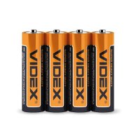 Батарейка солевая  Videx R6P/AA 4pcs SHRINK CARD Цена за 1 шт