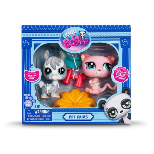 Игровой набор Littlest Pet Shop Игра в прятки, 2 фигурки, аксессуары 00509