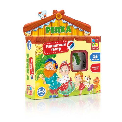 Игра настольная Vlady Toys "Магнитный театр. Репка" (рус) (VT3206-07)