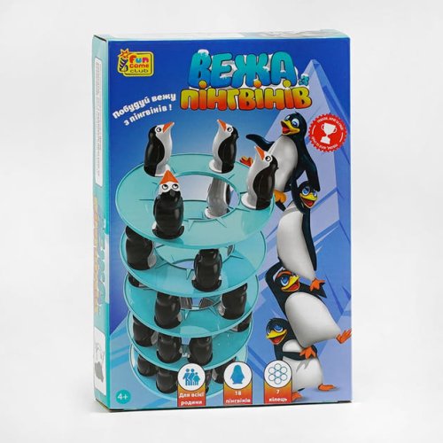 Настольная развлекательная игра 4FUN Game Club Башня пингвинов 86682