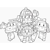 Robocar Poli (водная раскраска): Команда спасателей (рус) (Л601045Р)