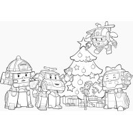 Robocar Poli (водная раскраска): Маленькие друзья (рус)