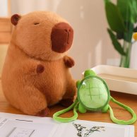 Мягкая игрушка Капибара 30 см с черепашкой 13 см FG240408197A-1