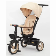 Трехколесный велосипед Turbo Trike с родительской ручкой, бежевый MT 1038 Beige