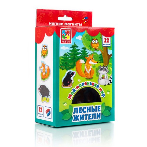 Коллекция магнитов «Мой маленький мир. Лесные жители» (рус)