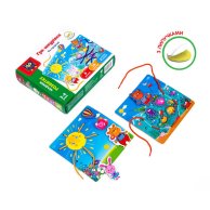 Игра-шнуровка с липучками «На природе» Vlady Toys (VT5303-10) (укр)