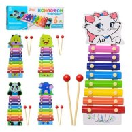 Деревянная игрушка Ксилофон MD 0712  животное ,8тонов,в кор-ке