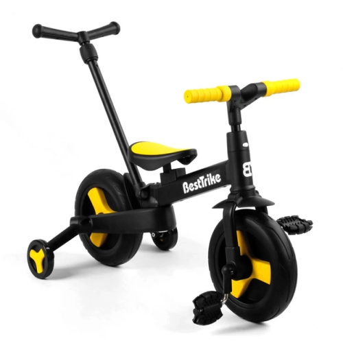 Велосипед-трансформер Best Trike, колеса PU 10", желто-черный 58195