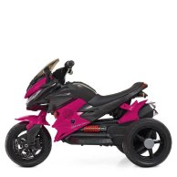 Детский электромотоцикл Bambi 3-колесный черный с розовым M 4274EL-8