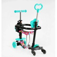Детский самокат Best Scooter 5в1 PU колеса со светом, бирюзовый LS-78415