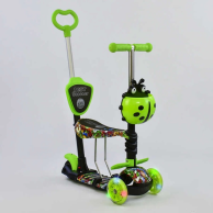 Детский самокат Best Scooter 5в1 PU колеса со светом, салатовый 97630