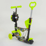Детский самокат Best Scooter 5в1 PU колеса со светом, салатовый 97630