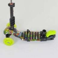 Детский самокат Best Scooter 5в1 PU колеса со светом, салатовый 97630