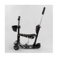 Детский самокат Best Scooter 5в1 PU колеса со светом, черный 24501