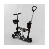 Детский самокат Best Scooter 5в1 PU колеса со светом, черный 24501