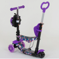 Детский самокат Best Scooter 5в1 PU колеса со светом, фиолетовый 19870