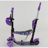 Детский самокат Best Scooter 5в1 PU колеса со светом, фиолетовый 19870